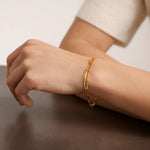 14K Yellow Gold Italian Oval Links Bracelet (5.40 mm), view 6