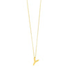 14K Yellow Gold Helium Initial Y Pendant