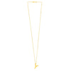 14K Yellow Gold Helium Initial Y Pendant