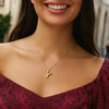 14K Yellow Gold Helium Initial Y Pendant