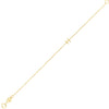 14K Yellow Gold Mini Initial H Bracelet