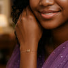 14K Yellow Gold Mini Initial H Bracelet, view 3