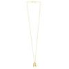14K Yellow Gold Helium Initial A Pendant