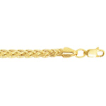14K Yellow Gold Diamond Cut Round Franco Bracelet (4.10 mm), view 2