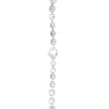 Sterling Silver Rhodium Plated Moon Cut Bead Chain (5.00 mm), view 5