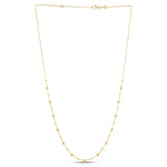 14K Yellow Gold Bead Necklace, view 2