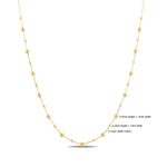 14K Yellow Gold Bead Necklace, view 4