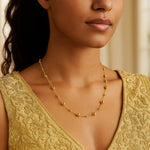 14K Yellow Gold Bead Necklace, view 6