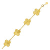 14K Yellow Gold Clover Bracelet, view 2