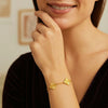 14K Yellow Gold Clover Bracelet, view 3