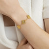 14K Yellow Gold Clover Bracelet, view 5