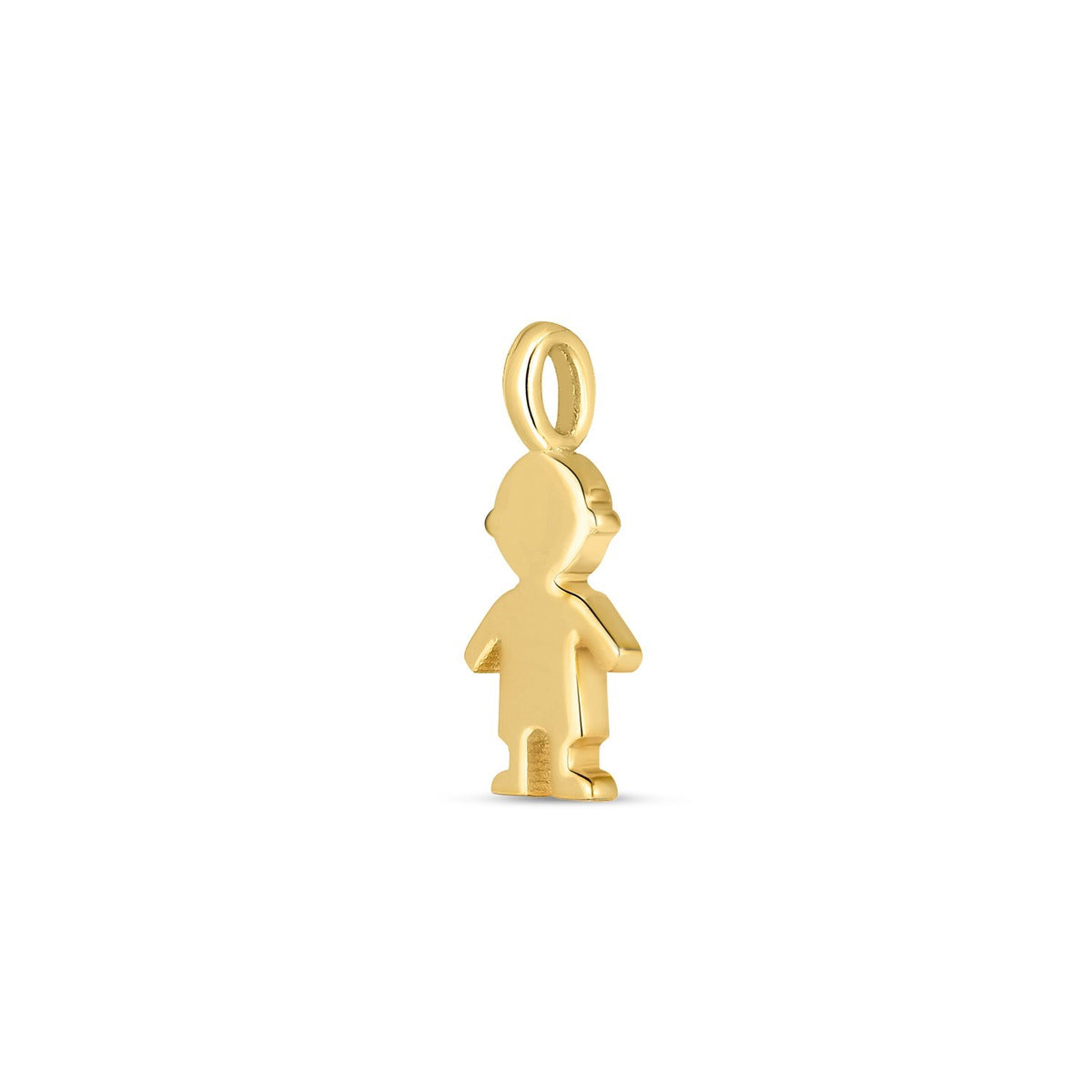 14K Yellow Gold Mini Boy Charm, view 2