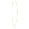 14K Yellow Gold Mini Diamond P Initial Pendant Necklace