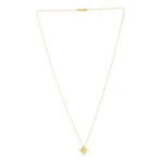 14K Yellow Gold High Polish North Star Necklace, view 3