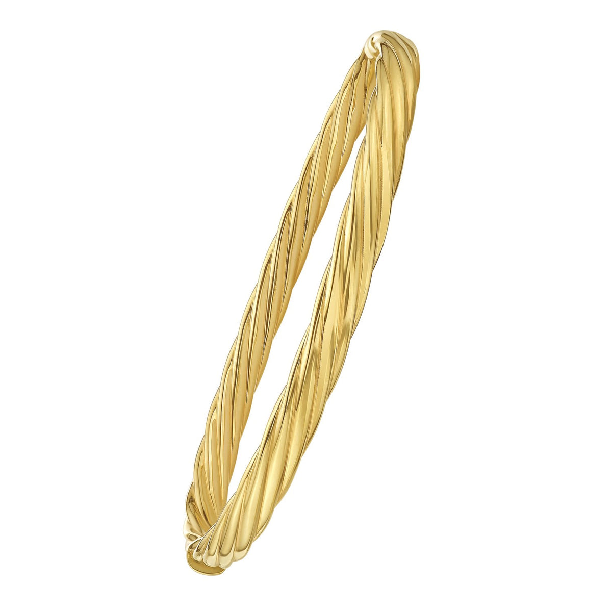 14K Yellow Gold Twist Bangle (5.30 mm)