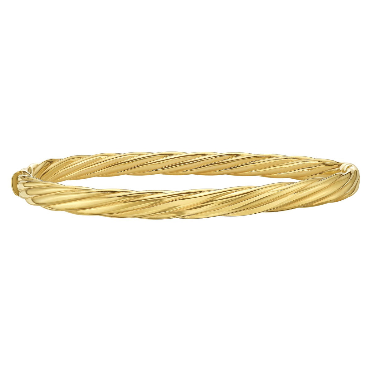 14K Yellow Gold Twist Bangle (5.30 mm), view 2