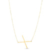 14K Yellow Gold Yours Truly Large Initial X Necklace