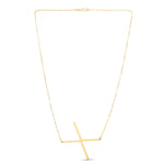 14K Yellow Gold Yours Truly Large Initial X Necklace, view 2