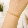 14K Yellow Gold Paperclip Bracelet (3.50 mm), view 2