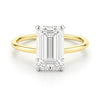 3 Carat Emerald Lab Grown IGI G/VS1 Diamond Solitaire Ring in 10K Yellow Gold