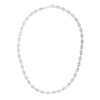 Sterling Silver Rhodium Plated Lite Puffed Mariner Chain (6.40 mm), view 3