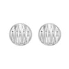 Sterling Silver Sculpted Domed Disc Stud Earrings