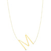 14K Yellow Gold Yours Truly Large Initial M Necklace