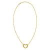 14K Yellow Gold Braided Open Heart Necklace