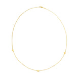 14K Yellow Gold Pearl Clover Necklace