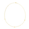 14k Yellow Gold Pearl Clover Necklace