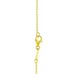 14K Yellow Gold Pearl Clover Necklace, view 4