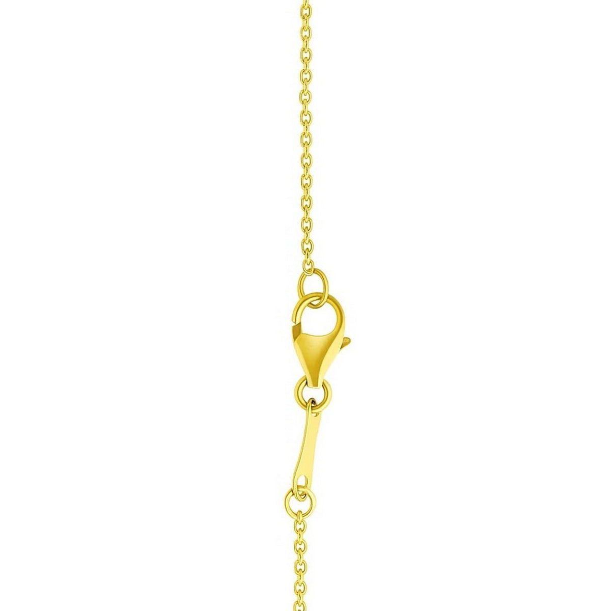 14K Yellow Gold Pearl Clover Necklace, view 4