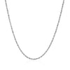 14k White Gold Solid Diamond Cut Rope Chain (1.40 mm)