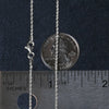 14k White Gold Solid Diamond Cut Rope Chain (1.40 mm)