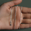 14k White Gold Solid Diamond Cut Rope Chain (1.40 mm)