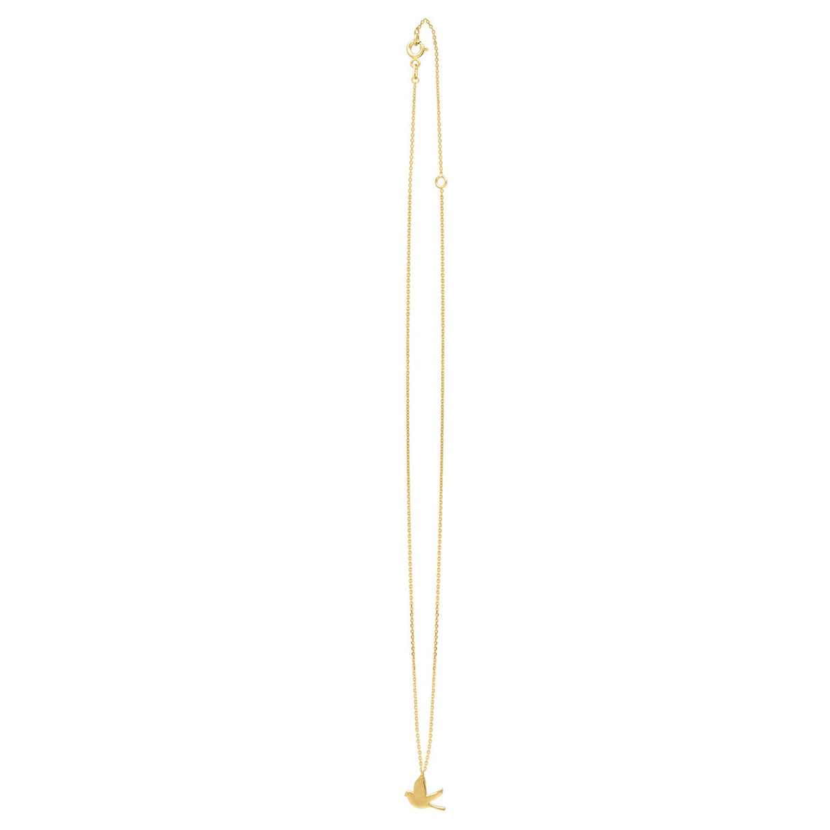 Dove Necklace in 14K Yellow Gold, view 3