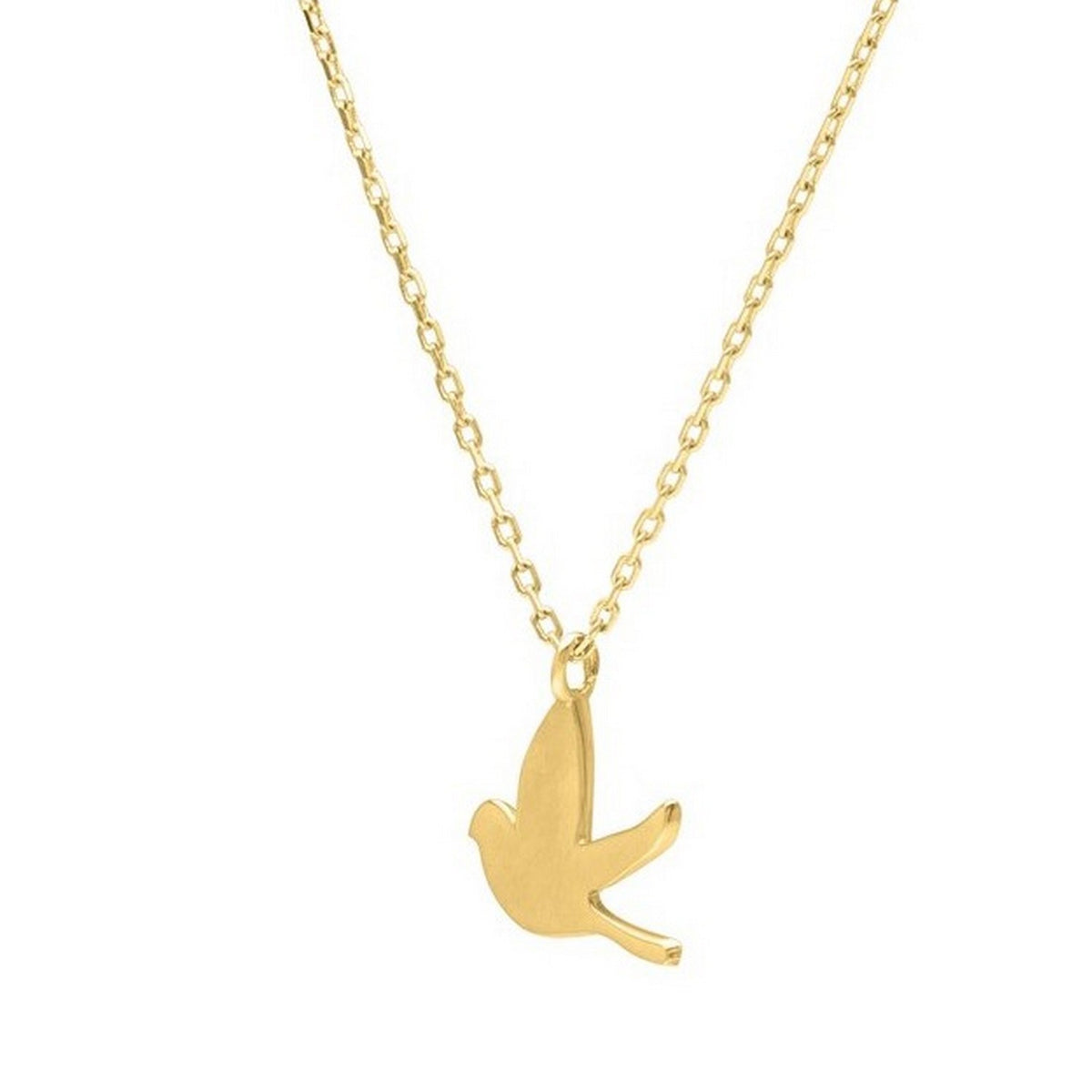 Dove Necklace in 14K Yellow Gold, view 4