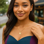 Dove Necklace in 14K Yellow Gold, view 6