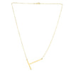 14K Yellow Gold Yours Truly Large Initial T Necklace