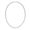 Sterling Silver Rhodium Plated Solid Round Byzantine Chain (4.60 mm), view 2