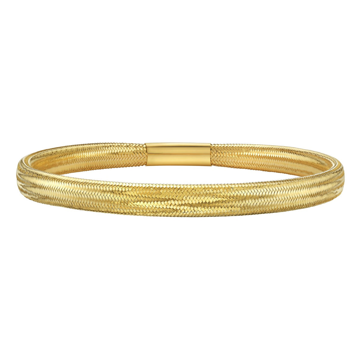 14K Yellow Gold Medium Stretch Mesh Bracelet (5.40 mm), view 2