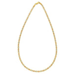 14K Tri Color Gold Pave Valentino Chain (3.00 mm), view 3