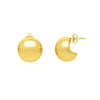 Puffed Up Button Stud Earrings in 14K Yellow Gold