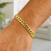 10K Yellow Gold Semi Solid Miami Cuban Bracelet (9.10 mm), view 5