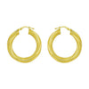14K Yellow Gold Full Twist Medium Hoop Earrings