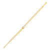 14K Yellow Gold Citrine Curb Chain Bracelet (3.60 mm)