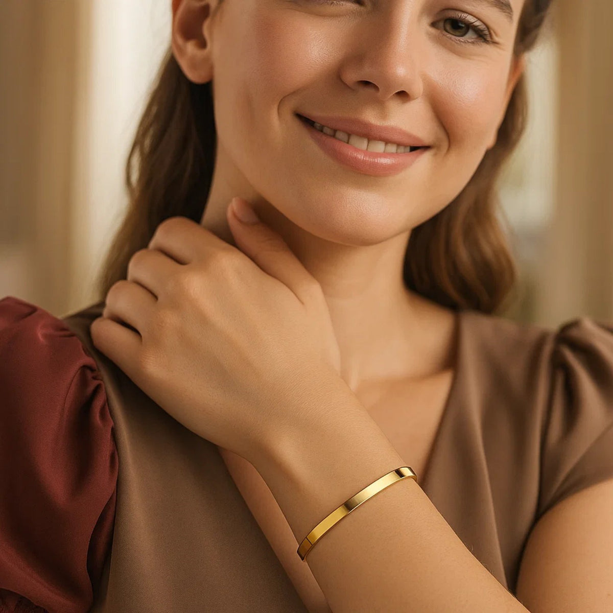 14K Yellow Gold Classic Bangle (4.00 mm), view 3