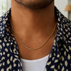 Sterling Silver Yellow Gold Plated Oval Snake Chain (2.60 mm), view 4