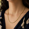 Sterling Silver Yellow Gold Plated Oval Snake Chain (2.60 mm), view 5