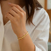 14K Yellow Gold Brick Omega Bracelet (3.20 mm), view 4